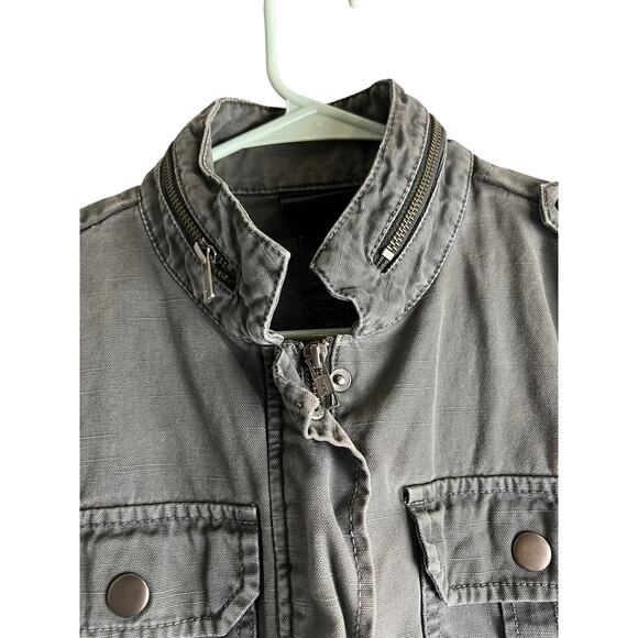 Trouvé Gray utility cargo jacket size XS Gorpcore Casual Basic Normcore - Picture 2 of 8